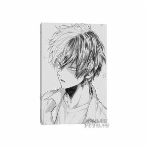 Шото Тодороки эскиз BNHA мой герой Академия MHA украшение принты холст домашний Декор Гостиная Спальня постер картина настенное искусство