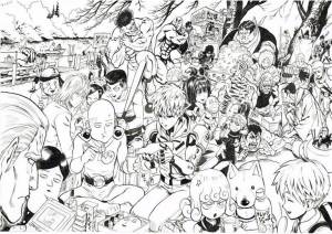 Раскраска Персонажи ONEPUNCHMAN