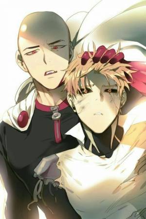 Рисунки Сайтамы и Геноса карандашом из аниме ванпанчмен