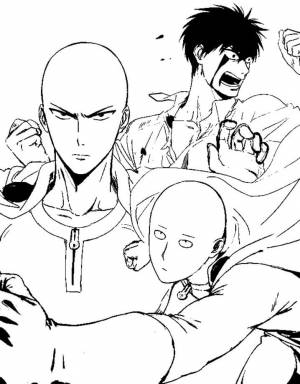 Раскраска Сайтама