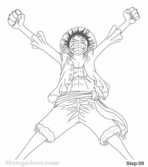 Раскраски Луффи ван пис