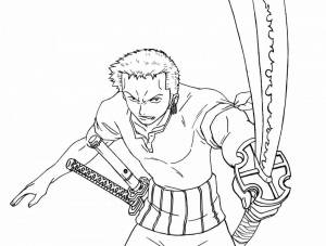 Раскраски Зоро ван пис