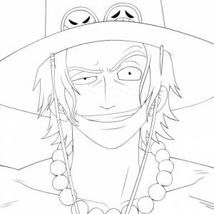 Раскраска Портгас Д Эйс