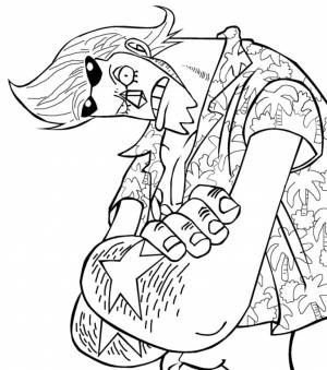 Раскраска Фрэнки наклонил голову