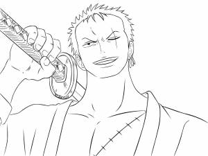 Ван Пис Зоро для срисовки