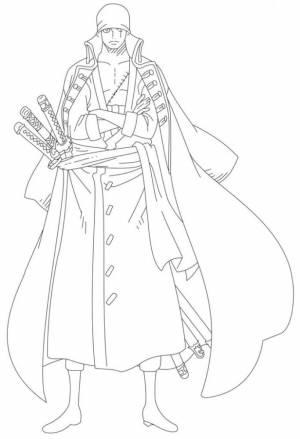 Раскраска Пират Зоро