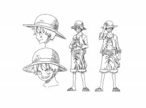 Луффи рисунок легкий