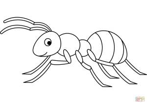 Раскраска Милый муравей