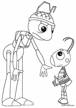 Раскраска Юный муравей