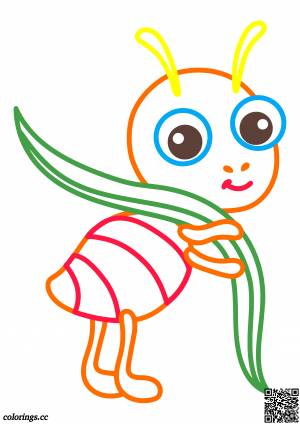 Муравей книжка-раскраска, Малышам книжка-раскраска