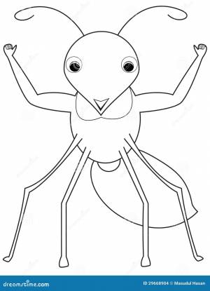 Книга расцветки a для муравея Иллюстрация вектора