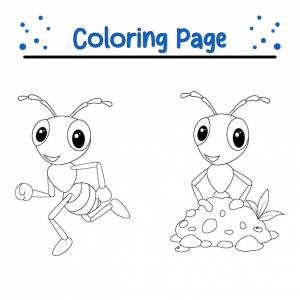 Раскраска муравей для детей