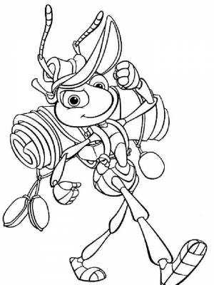 Картинка Муравей  раскраску для девочек