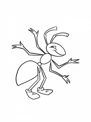 Картинка Муравей  листе  для детей