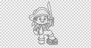 Книжка-раскраска Пиратство Детский рисунок, Пиратский мальчик, угол, белый, ребенок png