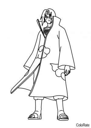 Раскраска Итачи Учиха