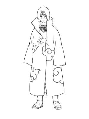 Раскраски итачи, Раскраска Итачи наруто