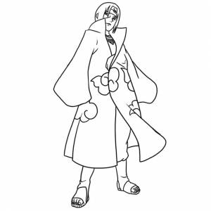 Раскраска Итачи Учиха Акацуки