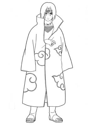 Итачи учиха раскраска