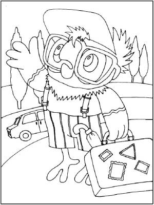 Раскраска Попугай Кеша 27