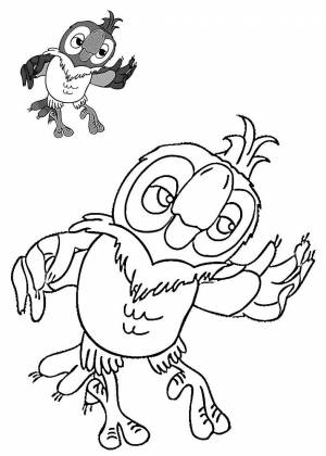 Раскраска Попугай Кеша