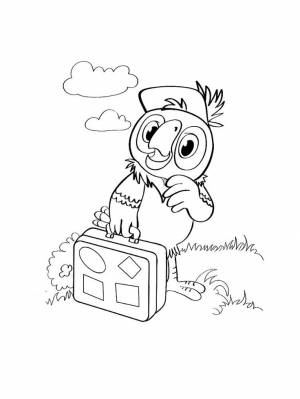 Раскраска Попугай Кеша