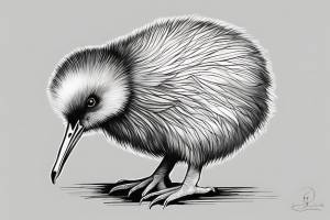 Раскраска киви качество для печатичерно-белое качество плаката