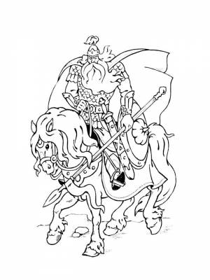 Раскраска Богатыри   в формате