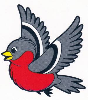 Раскраска Снегирь летит