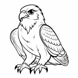 Сокол раскраски вектор животных