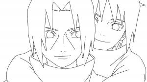 Раскраска Братья Итачи и Саске