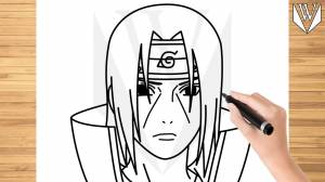How to draw Itachi Uchiha Naruto Step by step, Easy Draw