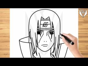 How to draw Itachi Uchiha Naruto Step by step, Easy Draw