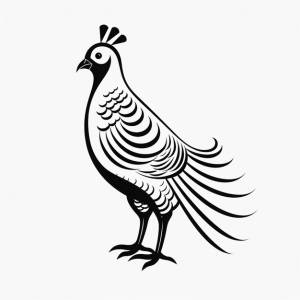 Иллюстрации фазана очарование плоская раскраска книга каваи линия искусства