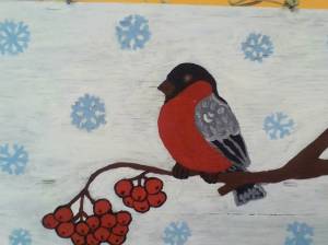 Рисунок на кормушке