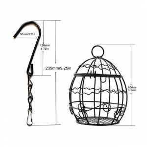 Кормушка для птиц, железная кормушка для кормления птиц, для улицы, в форме буфета, белки, Легкая очистка и наполнение, колибри