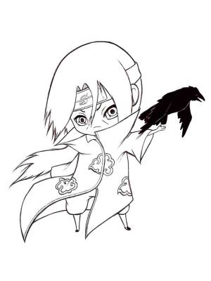 Раскраски Итачи Учиха