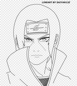 Итачи Учиха клан Учиха Мадара Учиха Line art Саске Учиха, рисунок учиха итачи, угол, белый, лицо png