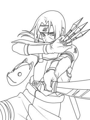 Раскраски Итачи Учиха