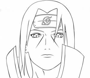 Раскраска Итачи Учиха