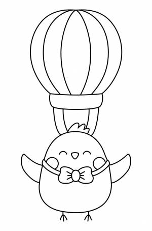 Раскраска Птенец в Полёте