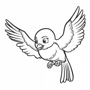 Раскраска Птичка Миа