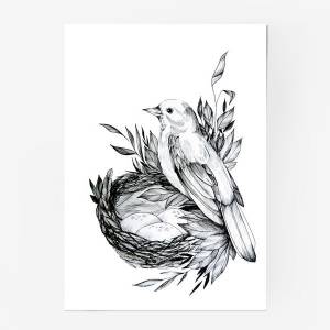 Постер «Птица в гнезде»