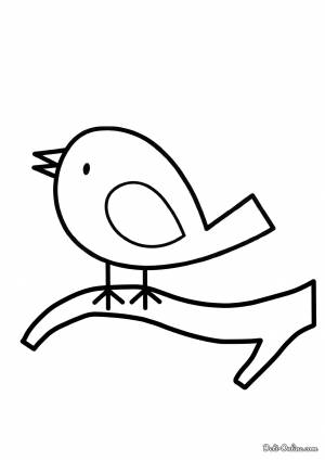 Раскраска Птичка для малышей на Новый год