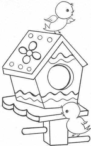 Раскраска скворечник