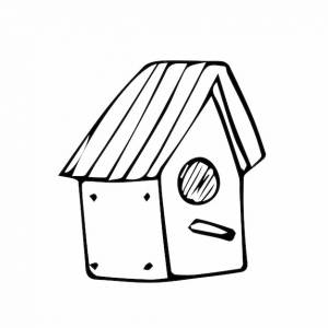 Скворечник ручной работы векторные каракули иллюстрации мультфильм скворечник изолирован на белом фоне sp
