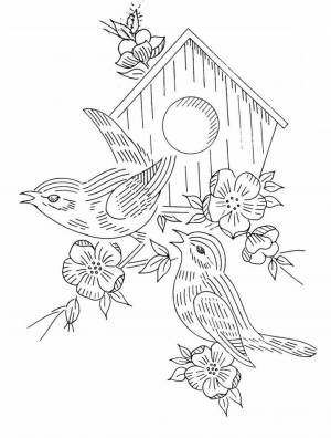 Раскраска скворечник