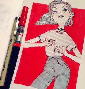 inktober inktober2017 Ой, ребятушки, эта мадам манит меня выпить