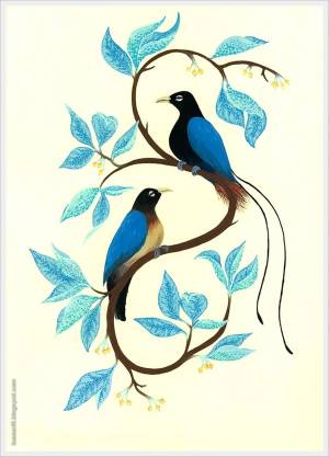 Голубая райская птица