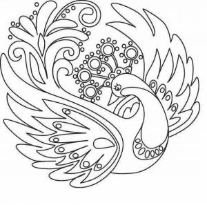 Раскраски Сказочная птица